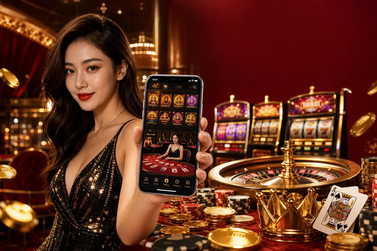 dmc88 antara muka live casino pada skrin